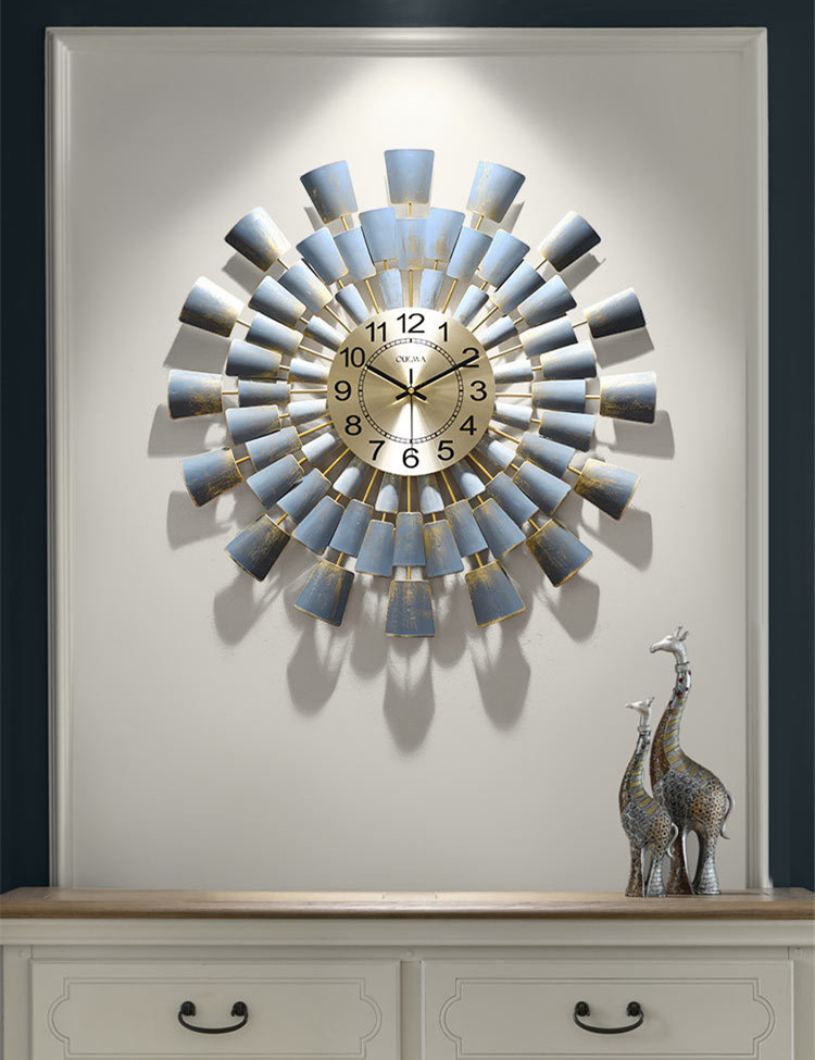 Metal Wall Clock, Silent Movement, picture 2 of 4