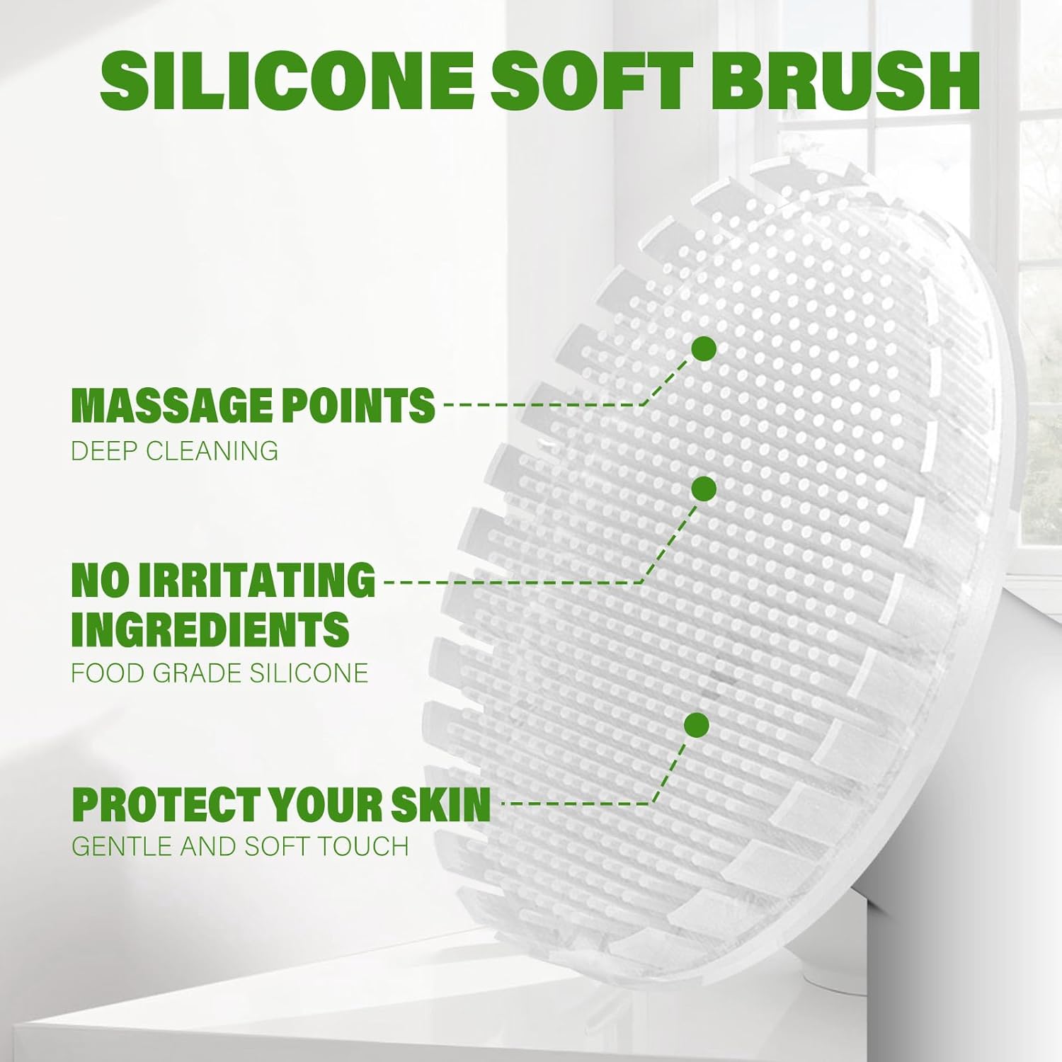 Facial Cleanser, Foaming Cleanser, Amino Acid Facial Cleanser With Facial Cleansing Brush For Men And Women