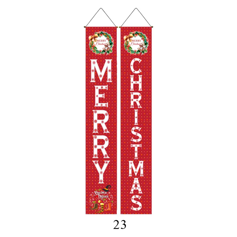 Christmas Couplet Curtain Hanging Cloth Lattice Decoration Hanging Flag - Sdjxk23
