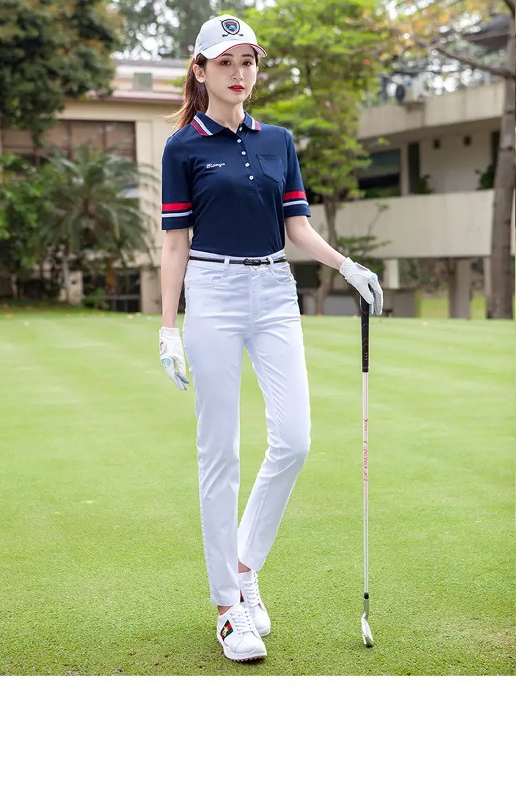 Golf Women's Long-sleeved T-shirt Stand-up Collar Sunscreen