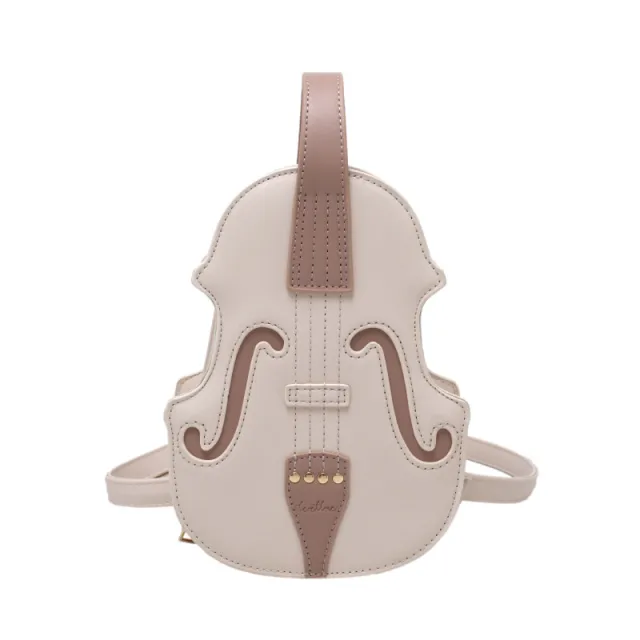 Textured Guitar One Shoulder Portable Messenger Bag White - Shop at LoveMi