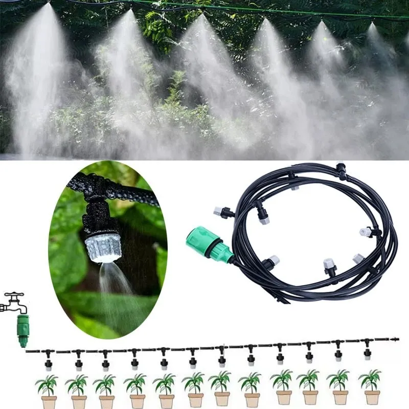 Garden Irrigation Hose Water Mist Greening System Package – image 4