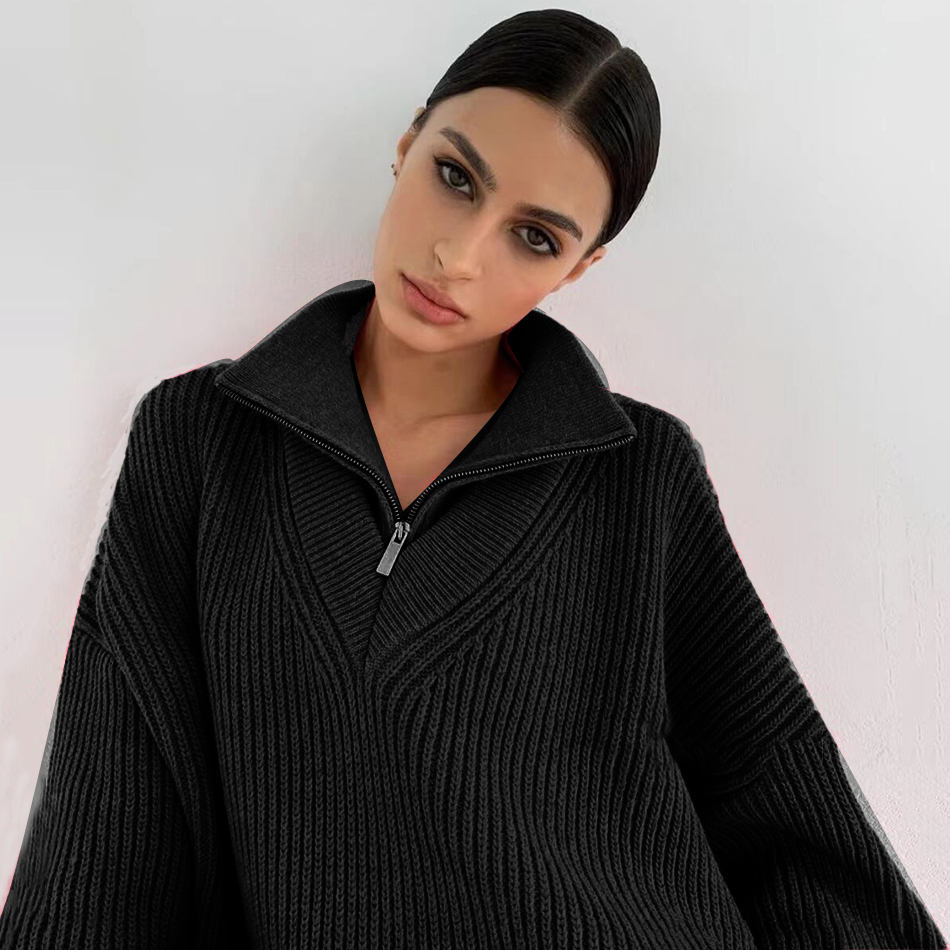 Women's Loose Outer Wear Lazy Retro Hong Kong Style Sweater