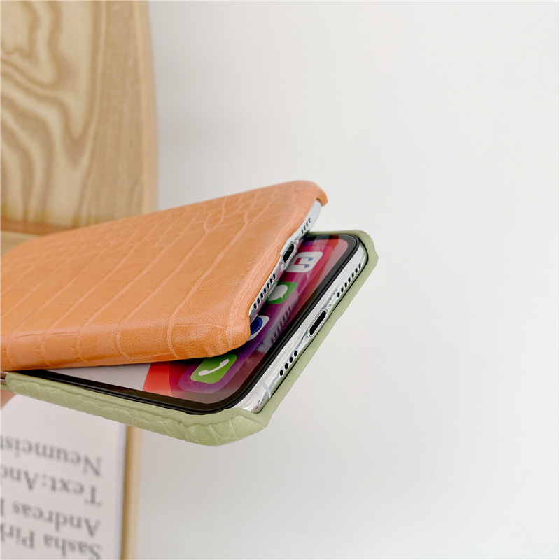 Pattern Leather Phone Case Half Hard Shell Case - Image 2