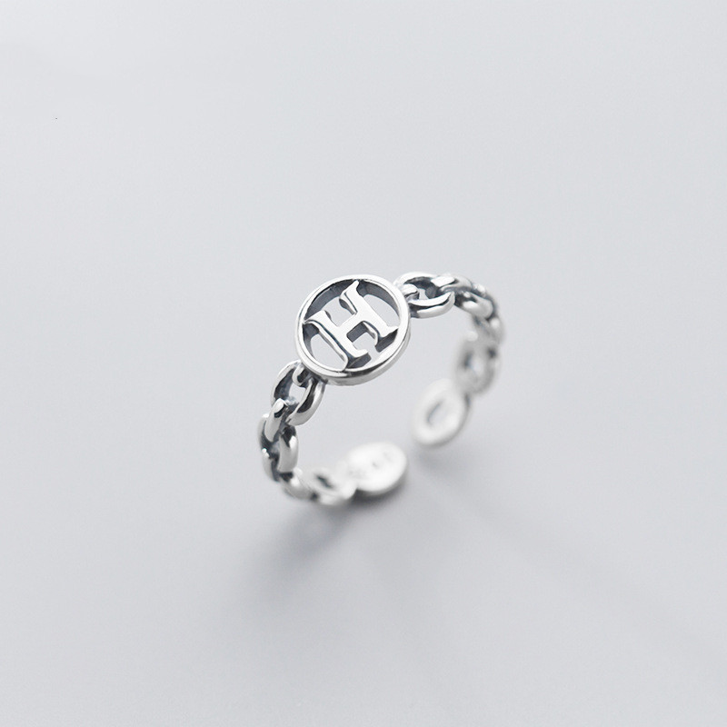 Thai Silver Retro Fashion Lock Ring