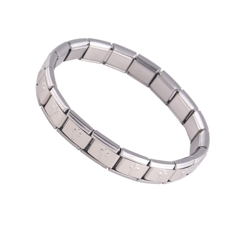Stainless Steel Bracelet Cross Elastic