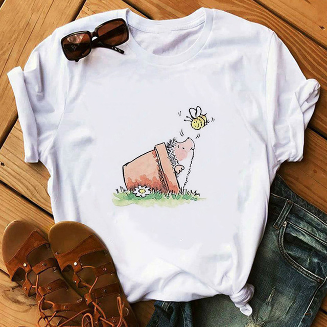 Title 12, Short-sleeved T-shirt Cartoon Cute Little Hedge...