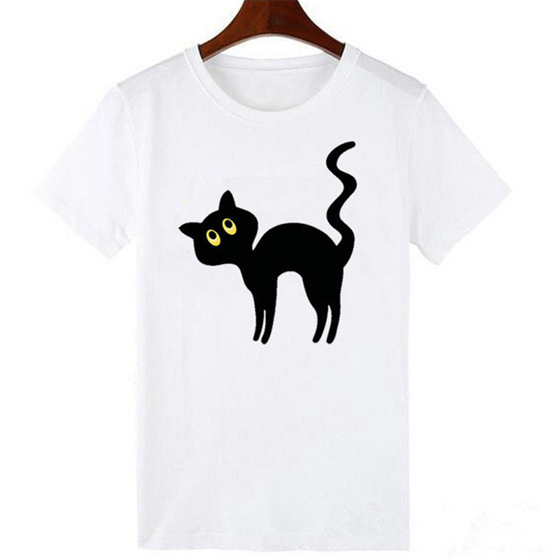 Title 3, Black Cat Cat Paw Print EBay Short-Sleeved Euro...