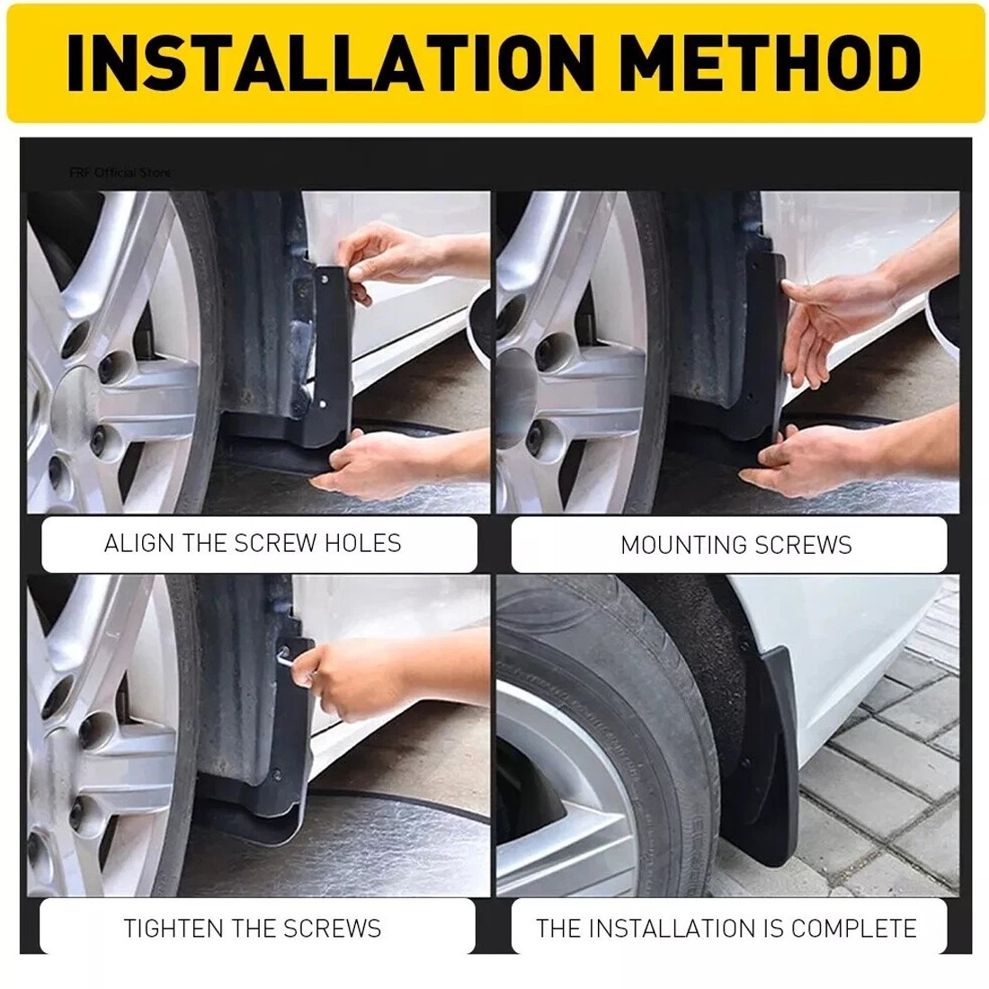 FOR FORD TRANSIT CUSTOM -ON FRONT AND REAR MUDFLAPS MUD FLAP - 4PCS SET — image 10