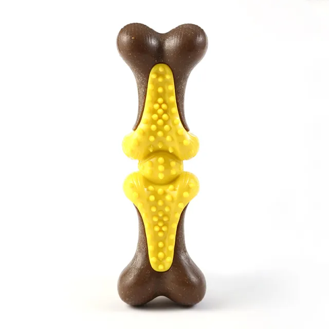Dog Chew Toy For Large Dogs, Rubber Bone Dog Toys For Aggressive Chewers Large Breed, Teething Chew Toys Medium Dogs, Interactive Dental Health Aid... Yellow - Shop at LoveMi