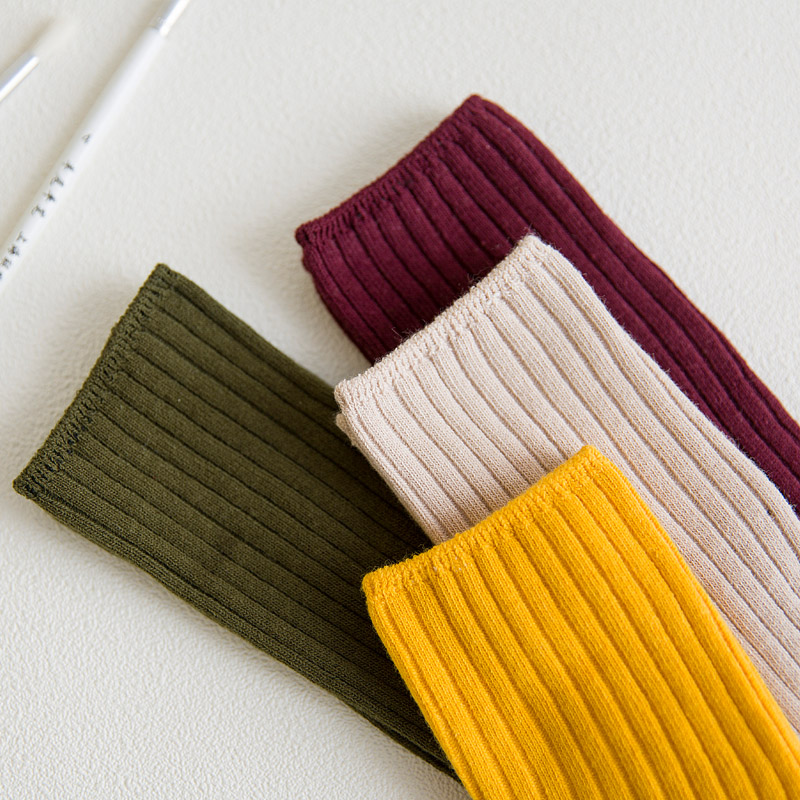 Vintage Forest Vertical Cotton College Style Socks