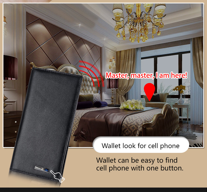 Large Capacity Anti Lost Business Leather Clutch