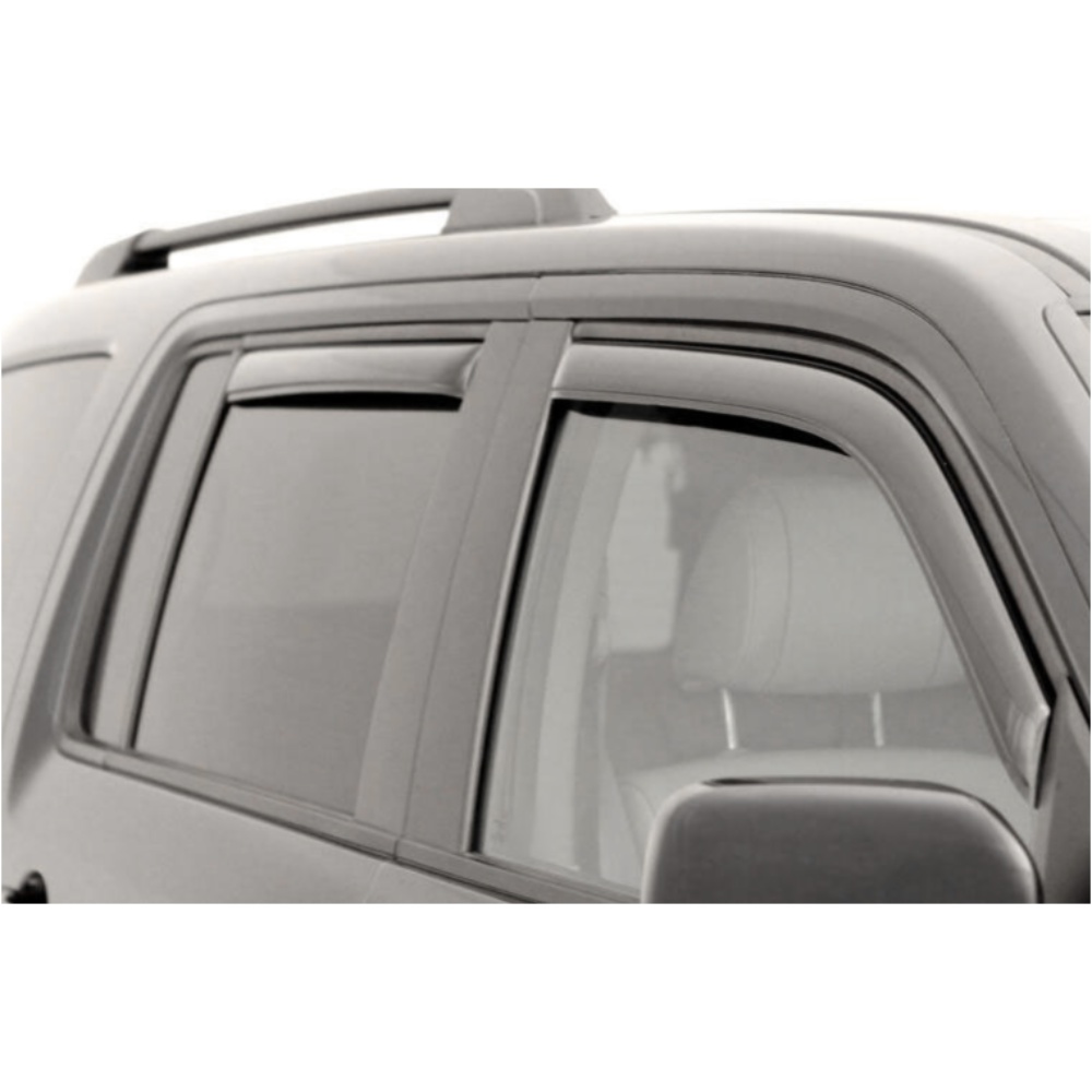 For Highlander 4pcs Smoke In Channel Window Visor Door Window Protection Trim