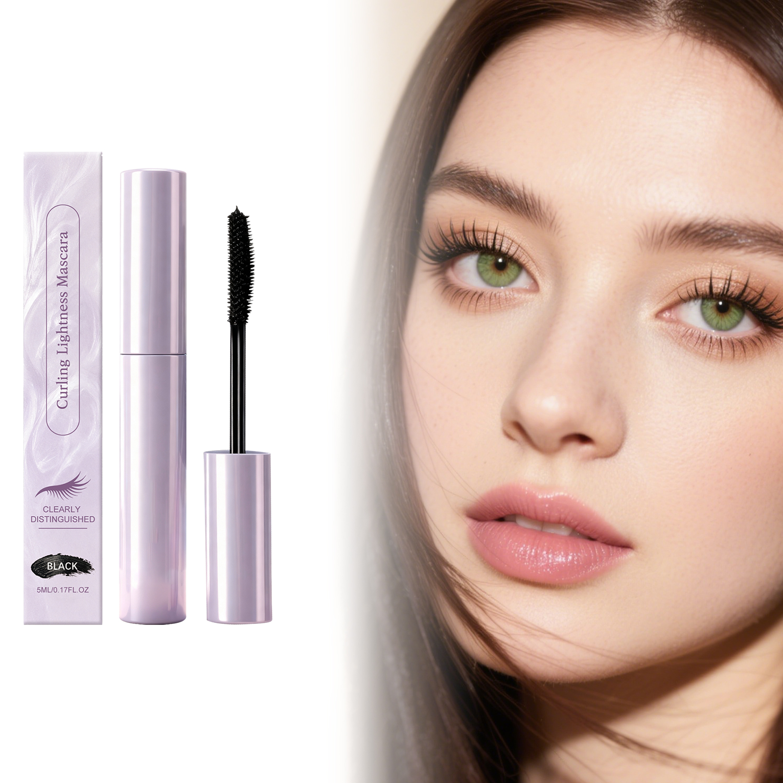 Leichte geschwungene Mascara Schwarz 5ml Box