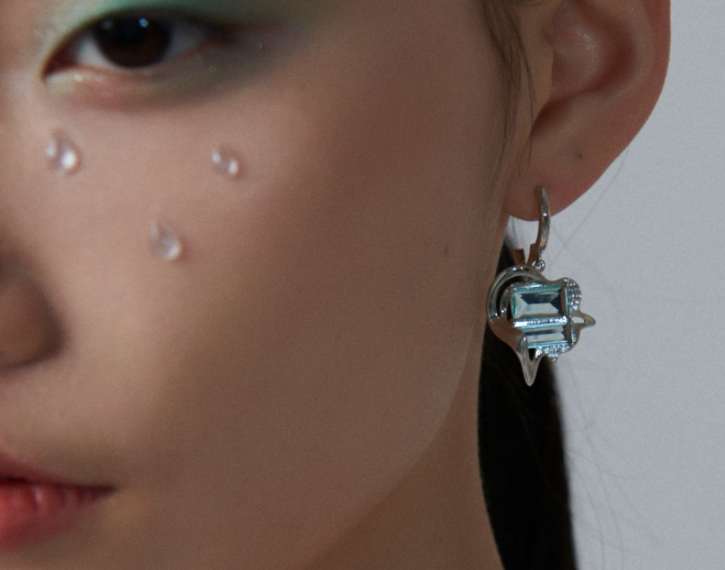 Summer New Products Daydream Series Mint Green Silver Earrings Earrings