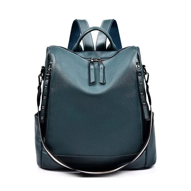 Textured Backpack New Fashion Large capacity School Bag Blue - Shop at LoveMi