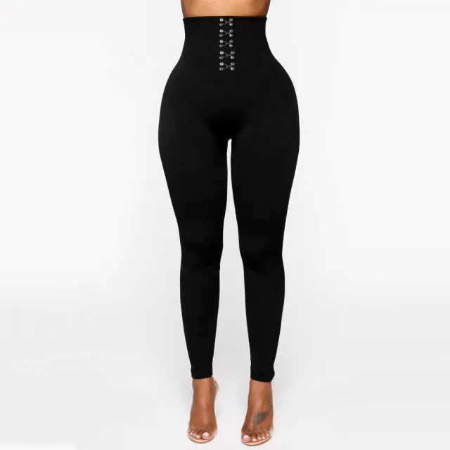 High Waisted Butt Inlaid Zipper Leggings Black - Shop at LoveMi