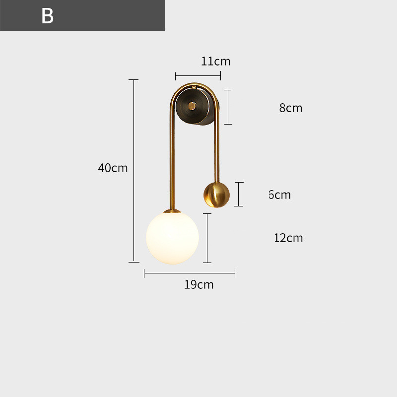 Modern Simple Golden Light Luxury Wall Lamp - Image 1