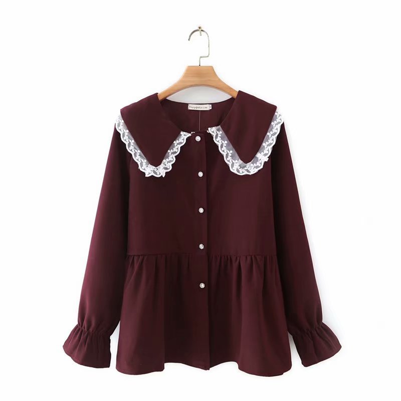 Title 4, Loose Age-reducing Casual Doll Collar Long-slee...