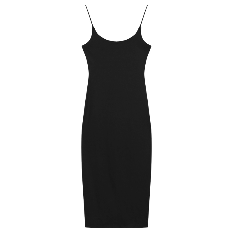 Women's Waist Slimming Slit Suspender Dress
