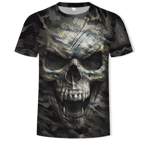 Short Sleeve Summer Striped 3D