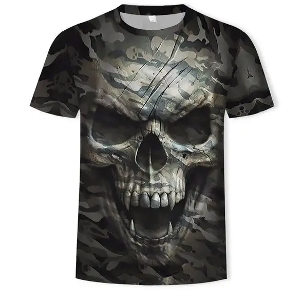 Short Sleeve Summer Striped 3D