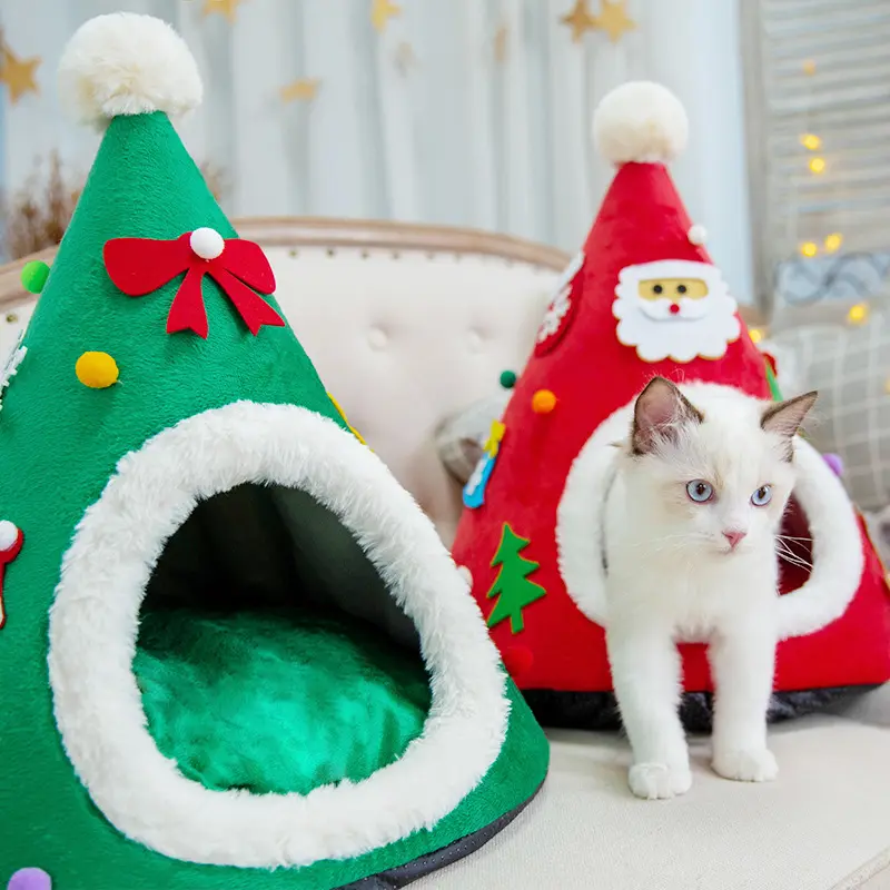 Autumn And Winter Warm Cat Nest Christmas