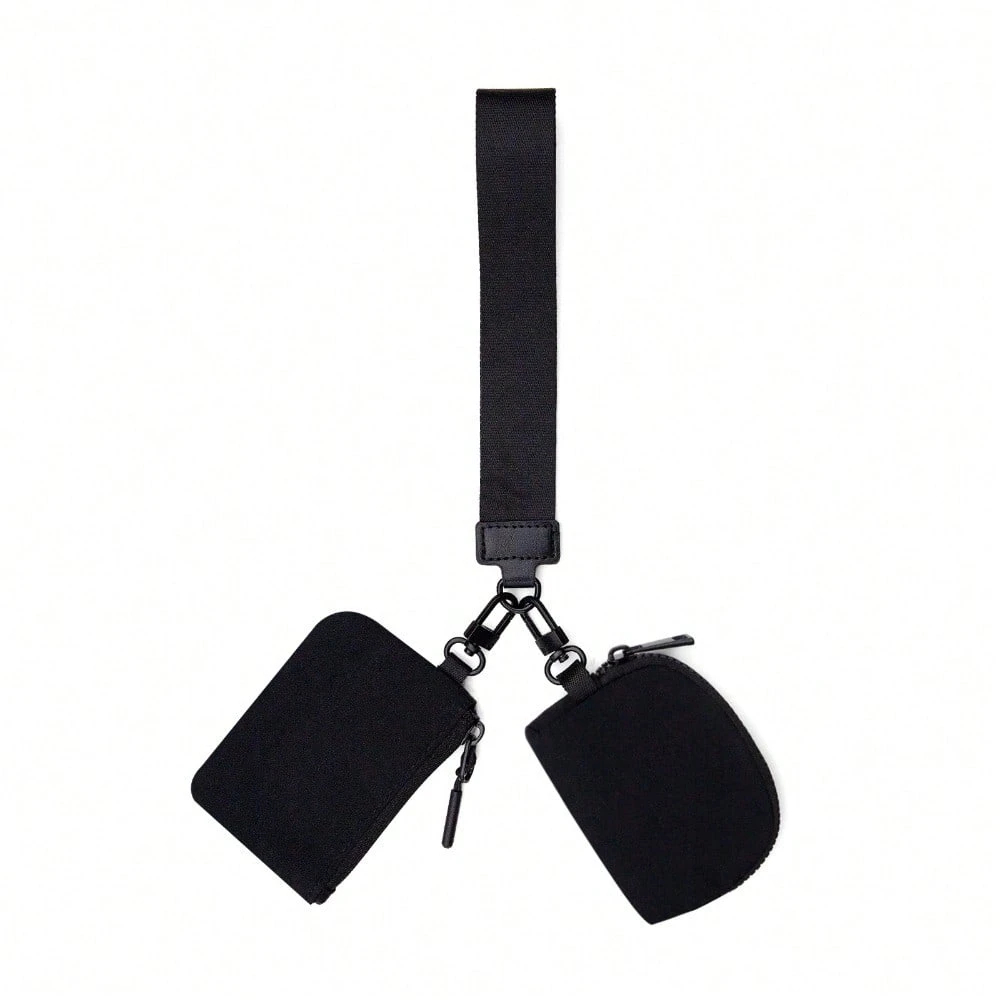 KeyChain Wallet Wristlet Wallets For Women Mini Zip Dual Pouch Wristlet — foto 8