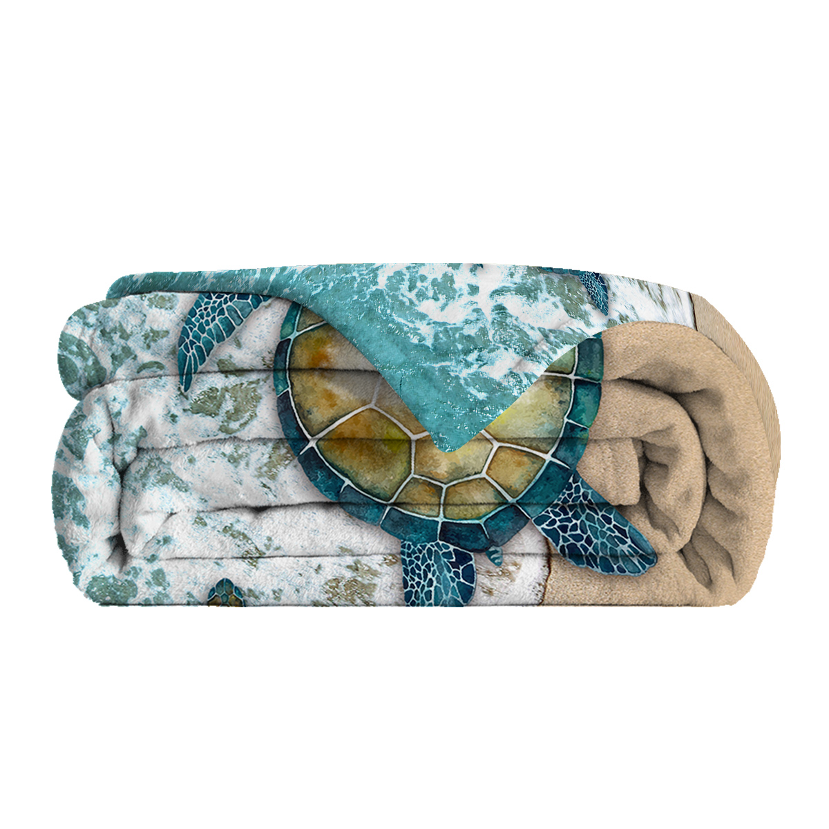 Sea Turtle Flannel Throw Blanket For Teens Boys Men Beach Turtle Starfish Pattern Blanket Soft Turtle Throw Blanket For Couch Bed And Sofa