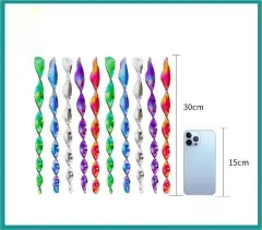 Outdoor Household Balcony Wind Turn Spiral Floudian Stick - Gradual Silver 30Cm 10Pcs - View 1