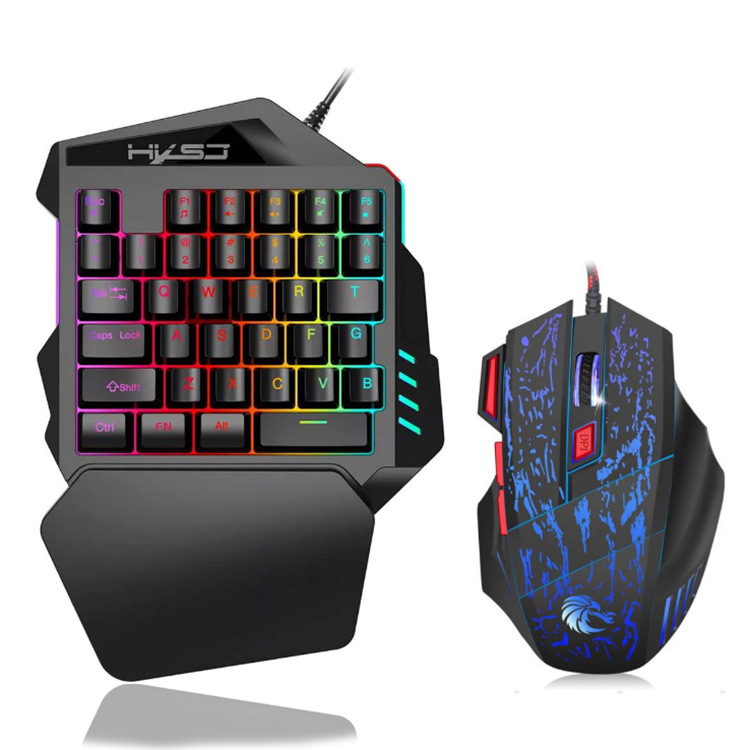 One-handed tastatur Left-handed Suit Compact Mini bærbar - Miniatyr 4