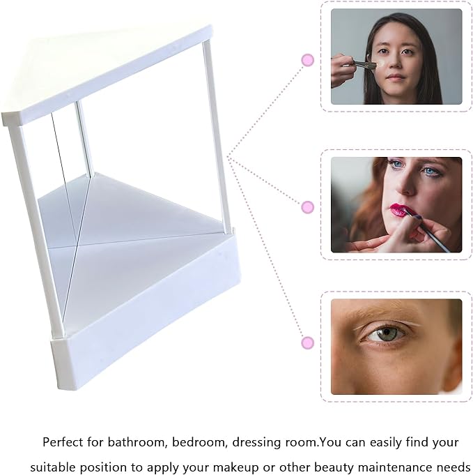 Reversing Cosmetic Stand Mirror, Inverted Makeup Mirror. Show your true self: This mirror can truly show your face, allowing you to see how you appear to others. It is a non-reversing mirror that avoids the left-right reversal effect of ordinary mirrors a