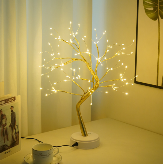 Rice grains in gold tree