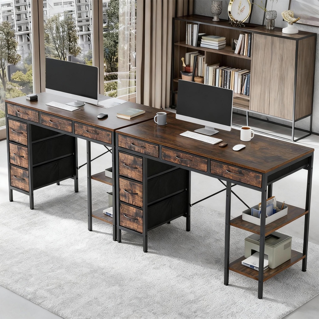 55-inch Computer Desk With 6 Drawers image 13