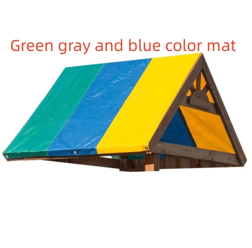 Green gray and blue color mat