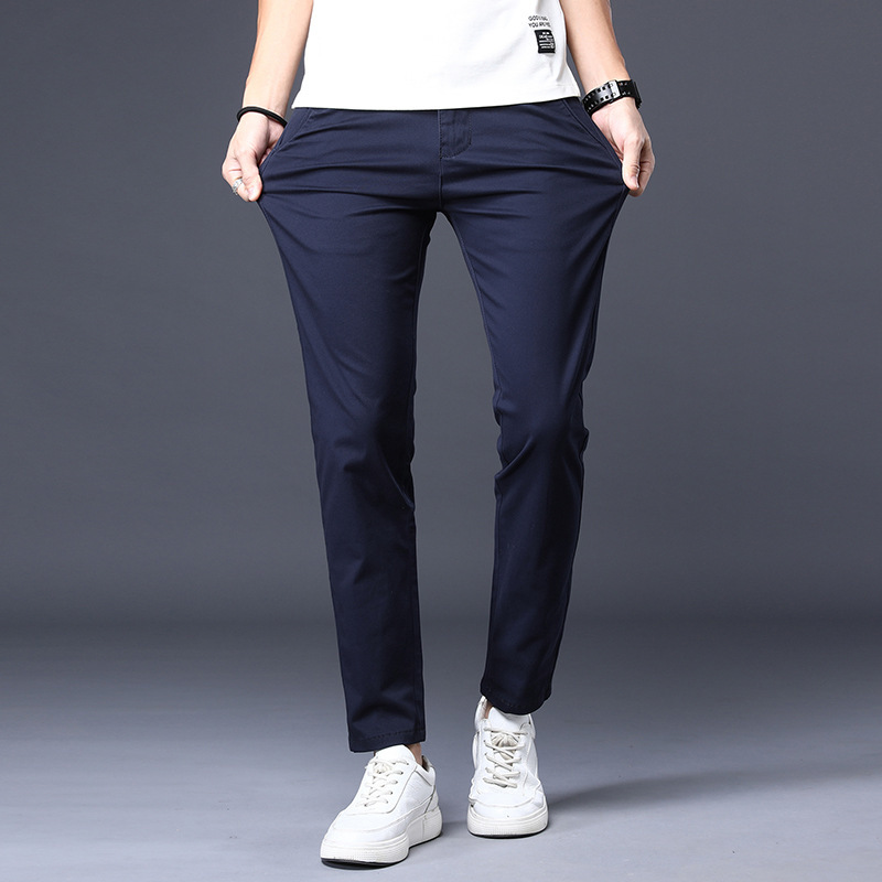 Title 7, Pantaloni Casual Uomo Cotone Stretch Slim Lungh...