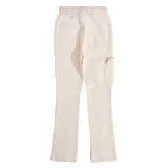 Tide Brand Trousers Slit Casual Pants Street Trend Elastic Waist Trousers - White - View 1