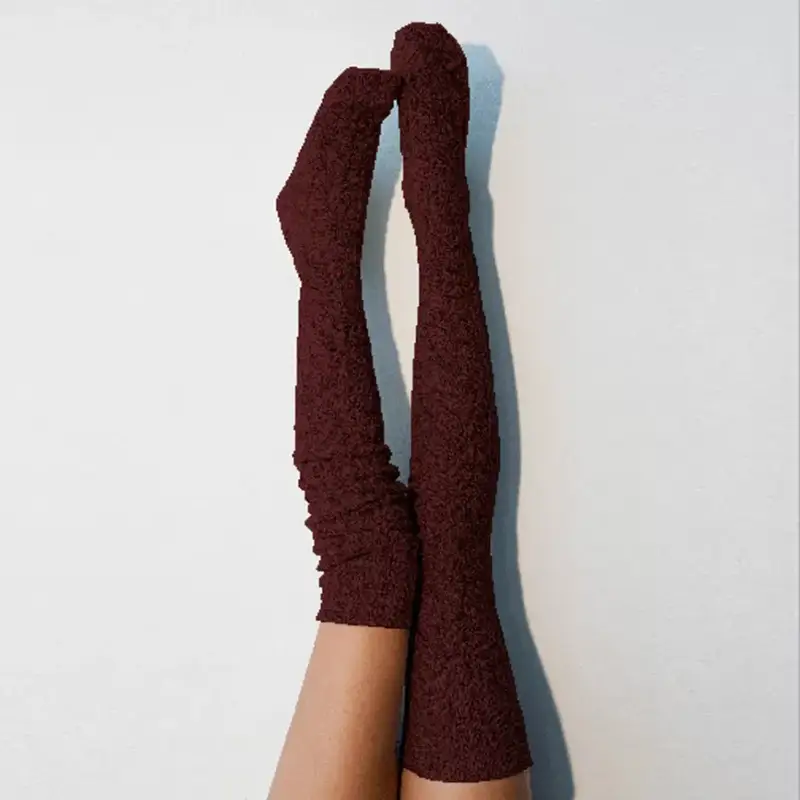 Long tube wool ball socks