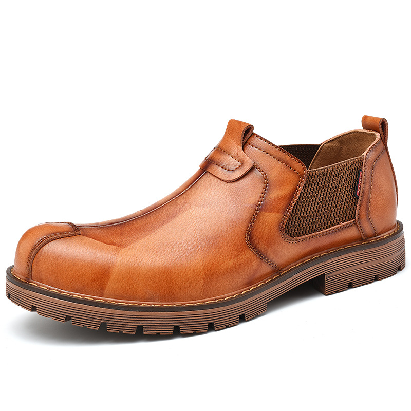 Title 5, Botas Martin de couro masculinas, cano baixo, e...