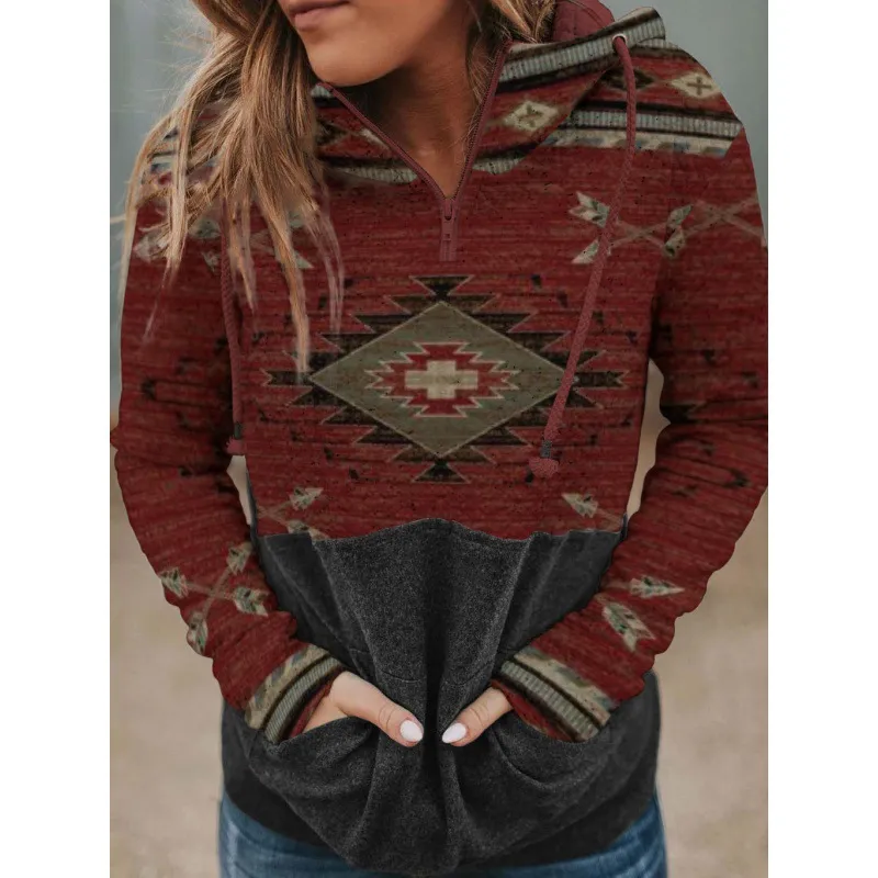 3D Printed Round Neck Sweater Urban Casual Women's Clothing - Jhf10J2128268