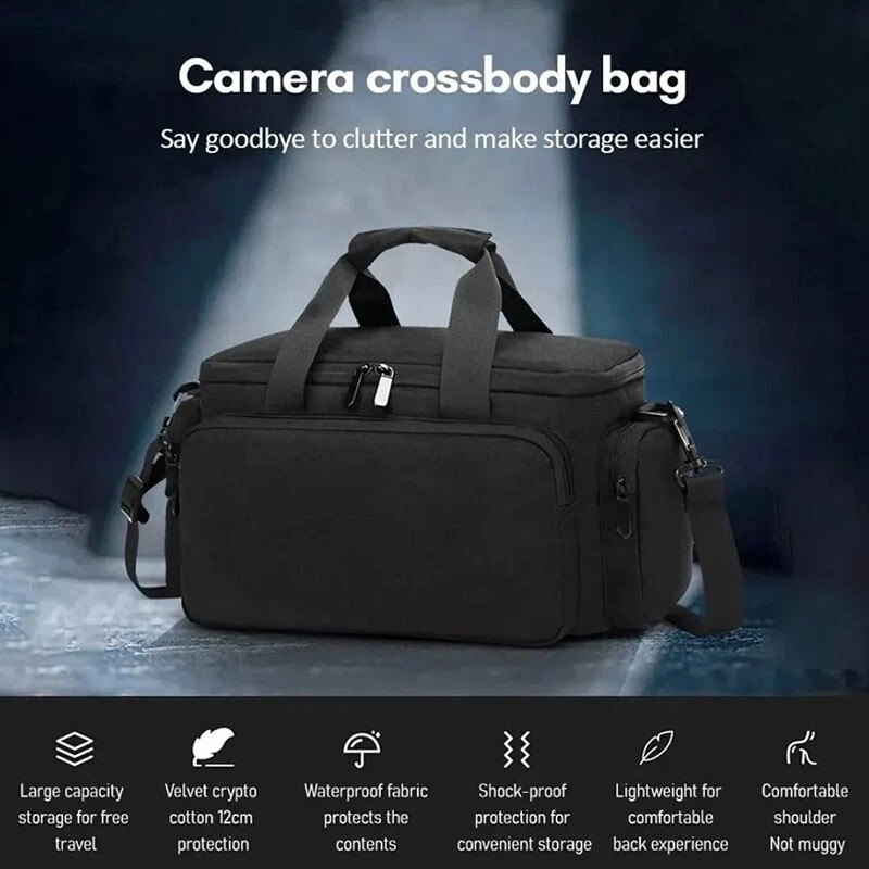 Digital Camera Shoulder Bag Waterproof Travel Lens Carry Case For DSLR SLR C — image 8