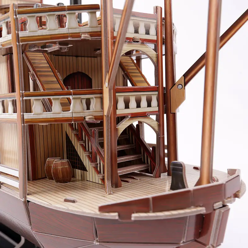 Stereo Puzzle Mississippi River Steamboat Model Paper