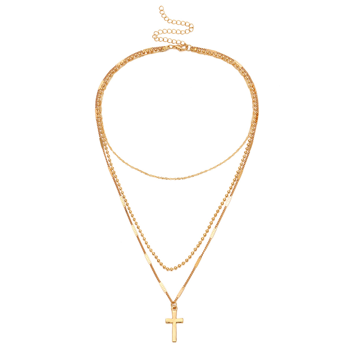 Women's Retro Cross Multi-layer Necklace Necklace