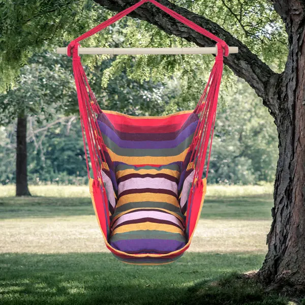 Rainbow Bar Pillow Hanging Chair Polyester Cotton Belt 2pcs Pillow