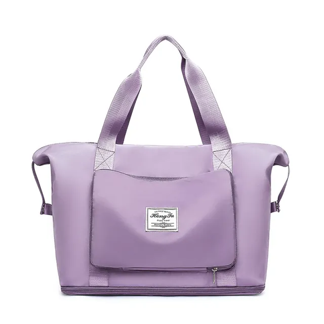 Foldable Large Capacity Women Gym Bags Shoulder Bag Women Training Travel Handle Handbag Yoga Sport Crossbody Tote Bag Women Purple - Shop at LoveMi