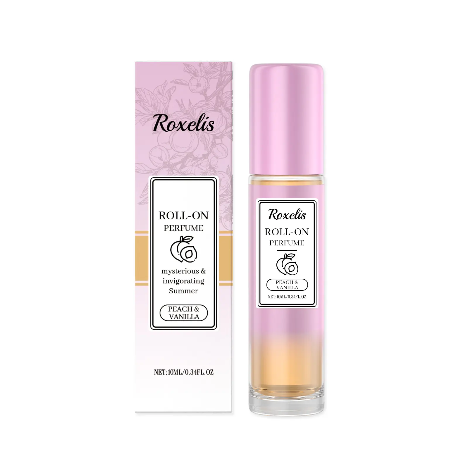 Roll On Perfume, Peach Vanilla Scent, 10ml