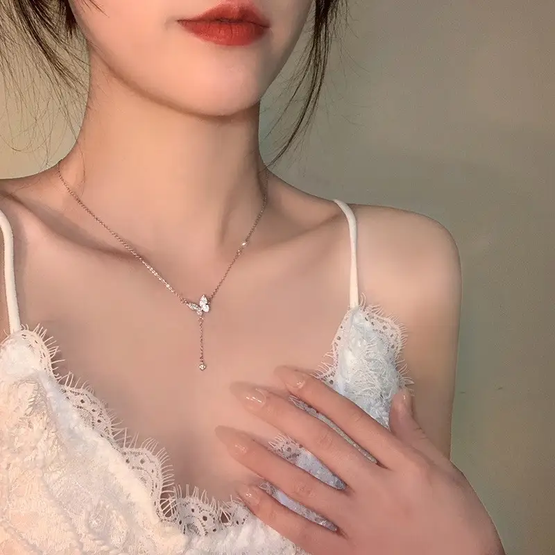 Korean Version Water Drop Zircon Pendant