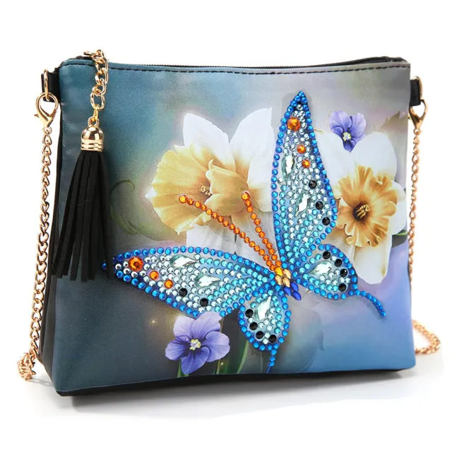 DIY Diamond Painting Bag, Shoulder Messenger Bag, Handmade Dot Diamond Butterfly Backpackbutterfly - Shop at LoveMi
