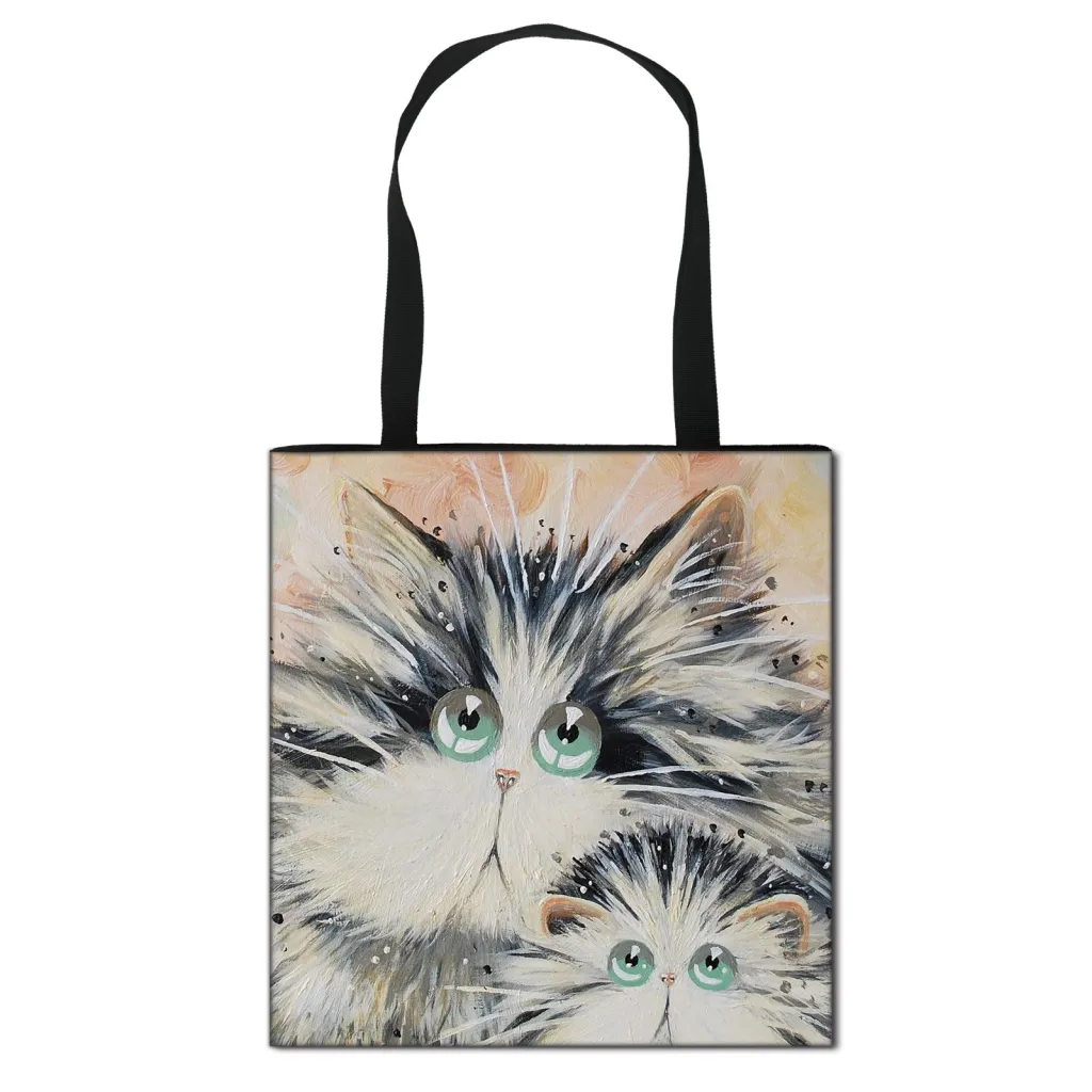 Foldable Cartoon Print Student Bag Tote Bag - 6 Style