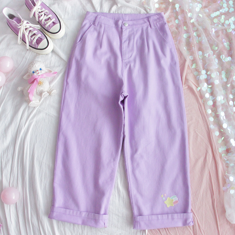 Title 6, Purple wide leg pants girl trousers